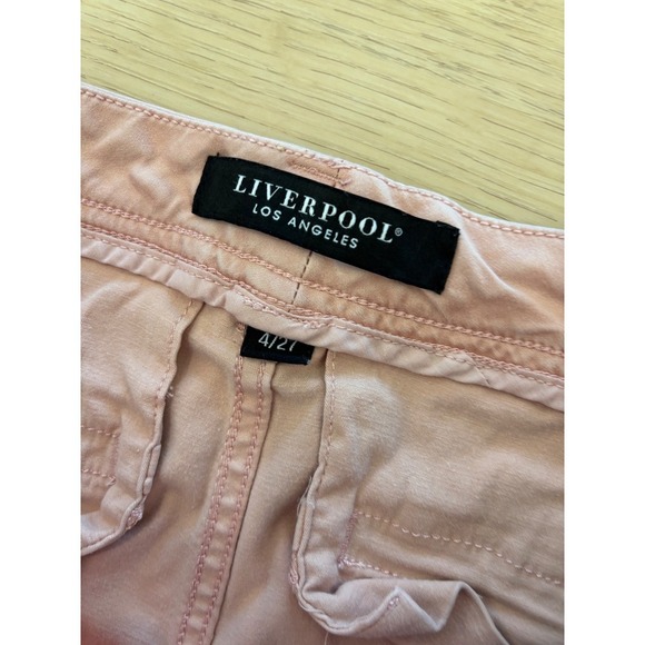Liverpool Los Angeles Pink Cuffed Shorts Casual Everyday Womens - Picture 3 of 4